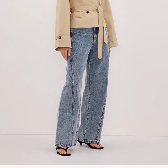 DISSH Mid Blue Carson Wide-Leg Denim Jean - Picture 4 of 5